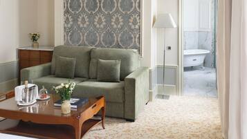 Seprai katun Mesir, seprai premium, selimut bulu angsa, dan minibar