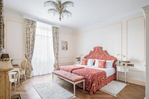 Egyptian cotton sheets, premium bedding, down duvets, minibar