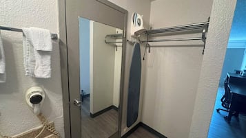 Deluxe 2 Queen Bed | Bathroom | Hair dryer, towels