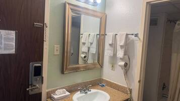 Hair dryer, towels