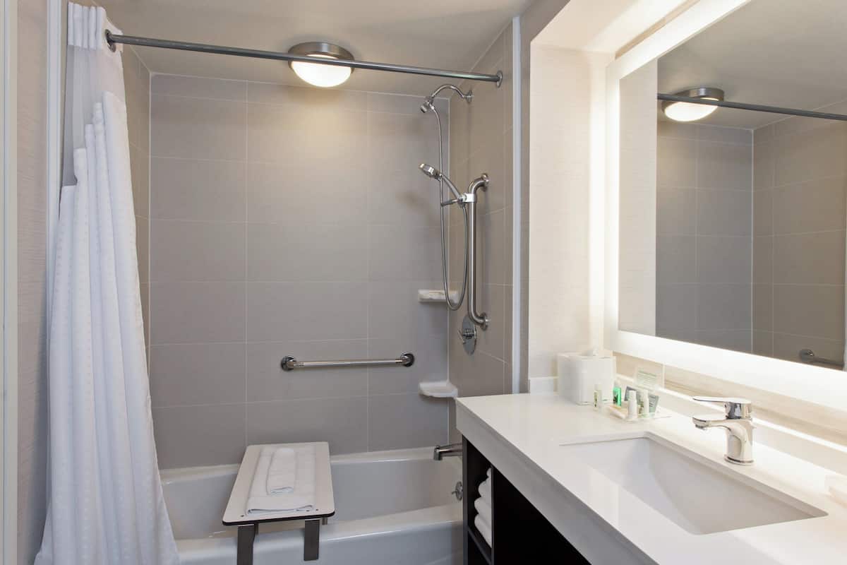 In-room safe, desk, laptop workspace, blackout drapes