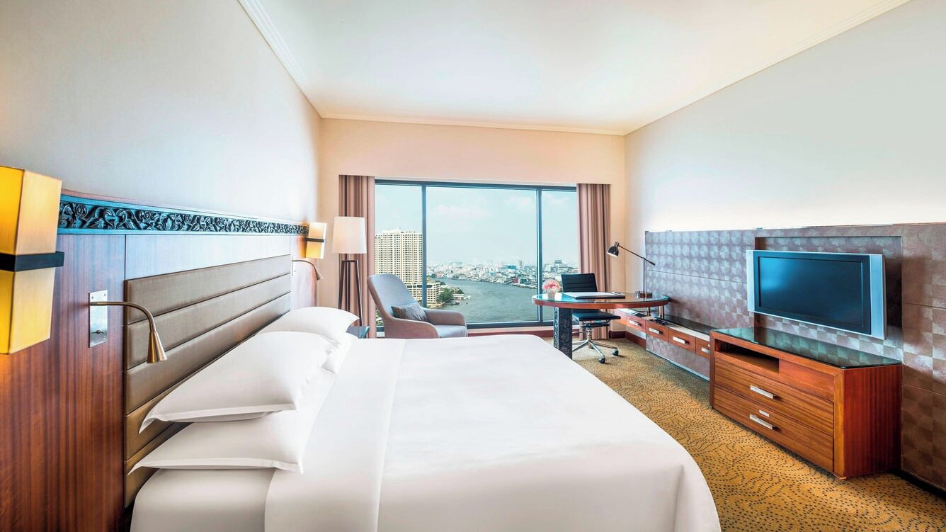 Chambre Deluxe, 1 très grand lit, vue fleuve