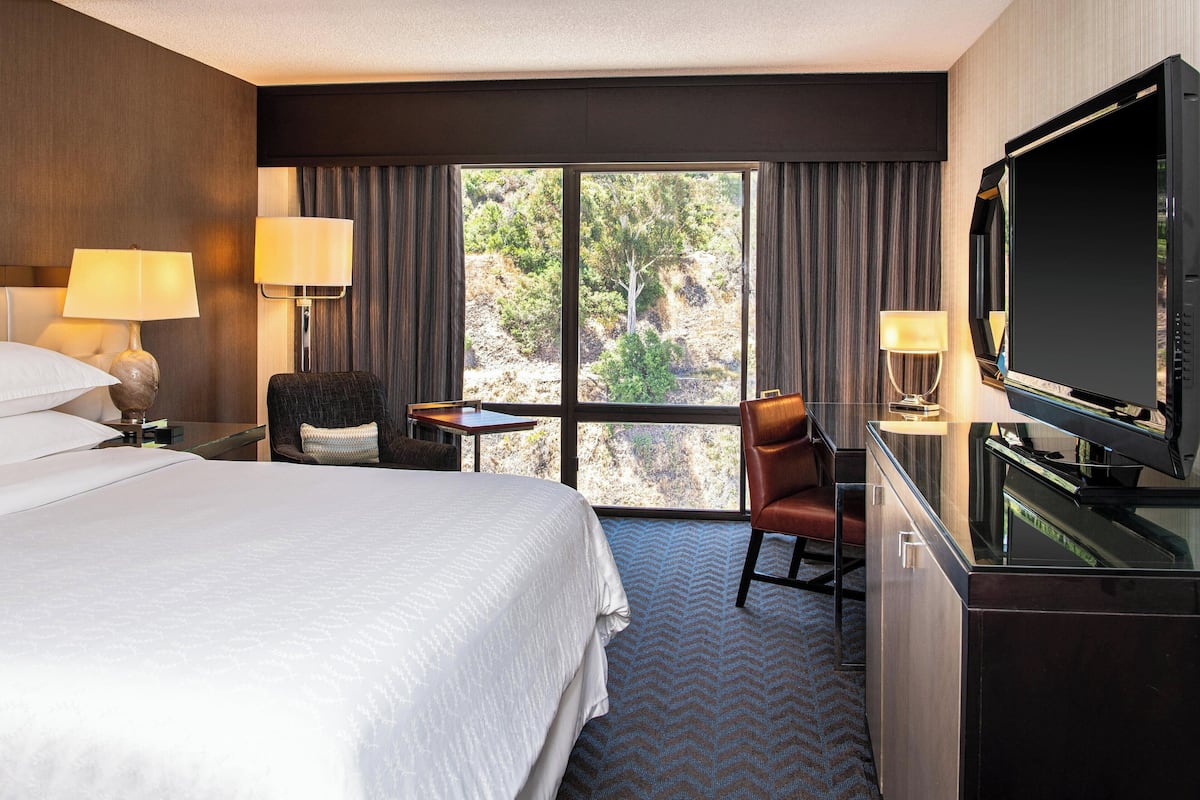 Premium bedding, down comforters, pillowtop beds, in-room safe