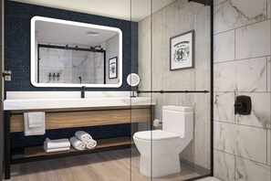 Kombinasi shower/bathtub dan perlengkapan mandi gratis