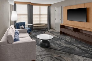 Suite, 1 King Bed (View) | Living area