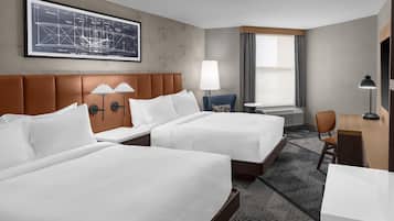 Room, 2 Queen Beds, Corner | Premium bedding, pillowtop beds, in-room safe, desk
