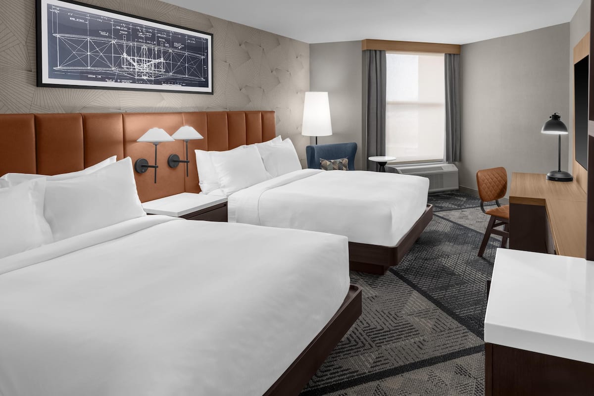 Room, 2 Queen Beds, Corner | Premium bedding, pillowtop beds, in-room safe, desk