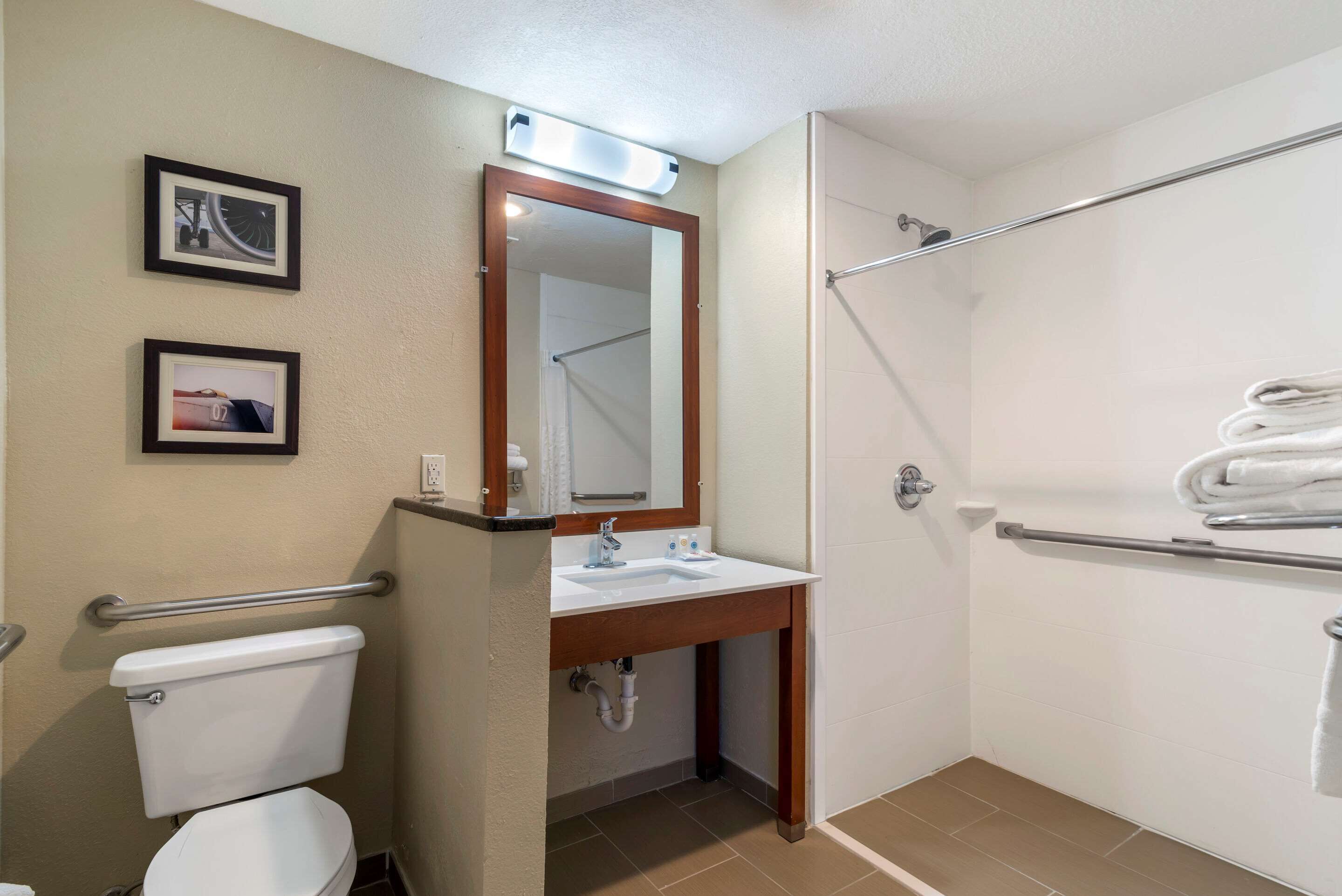 room, 1 king bed, accessible, non smoking | bathroom | combined shower/bathtub, jetted bath, free toiletries, hair dryer