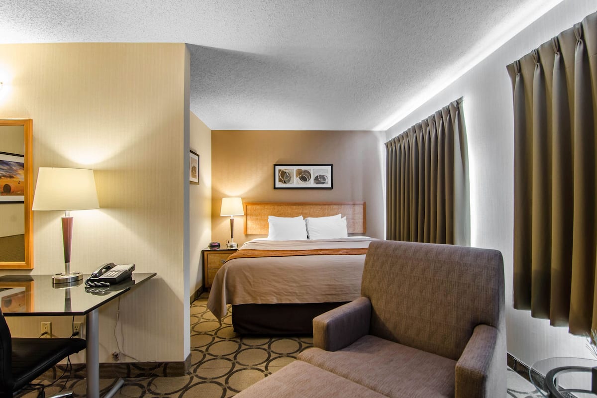 suite, 1 king bed with sofa bed, non smoking | premium bedding, pillow-top beds, desk, blackout curtains