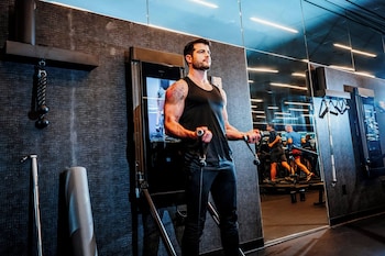 Fitness center at SLS Hotel, a Luxury Collection Hotel, Beverly Hills