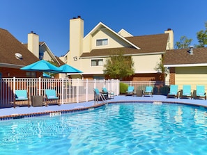 Outdoor pool, open 9:00 AM to 8:30 PM, sun loungers