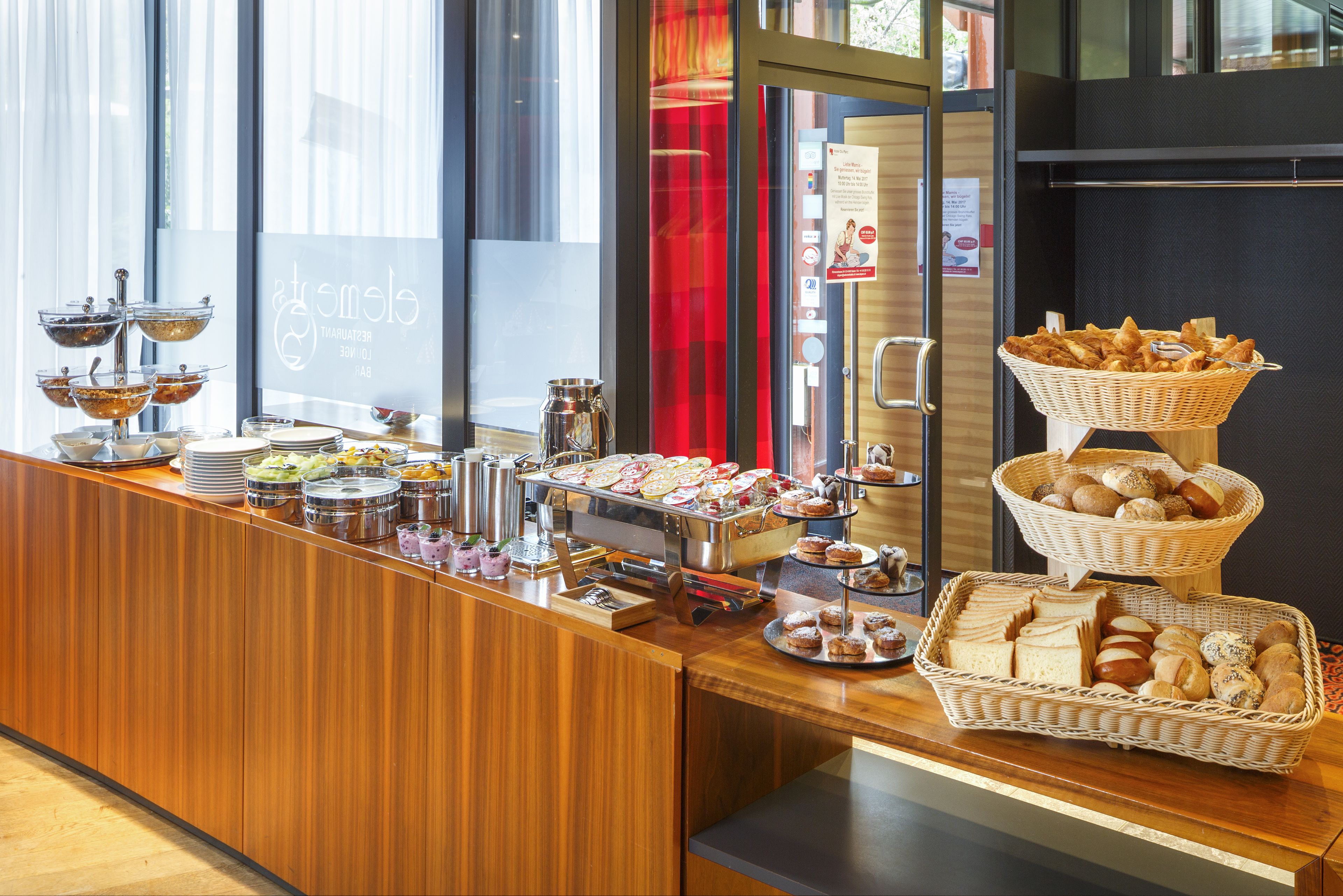 daily buffet breakfast (chf 27 per person)