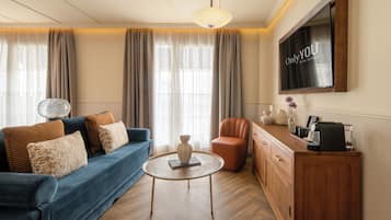 Ropa de cama de alta calidad y minibar