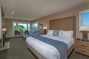 Deluxe Room, 1 King Bed with Sofa bed, Fireplace, Ground Floor | Premium bedding, down comforters, individually furnished, desk - The Inn at the Tides (Bodega Bay)