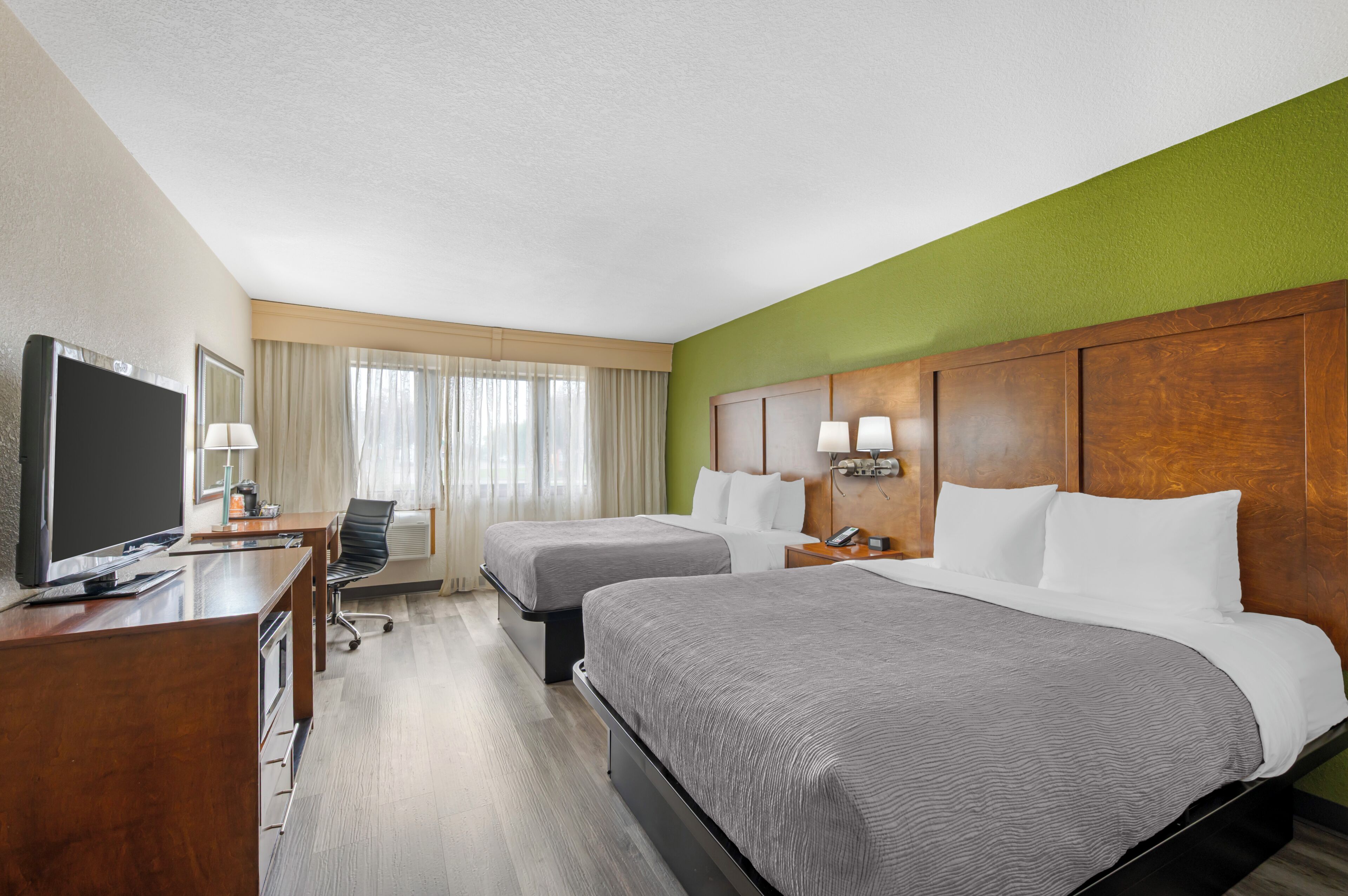 Room, 2 Queen Beds, Non Smoking (Upgrade) | 1 bedroom, desk, iron/ironing board, free WiFi