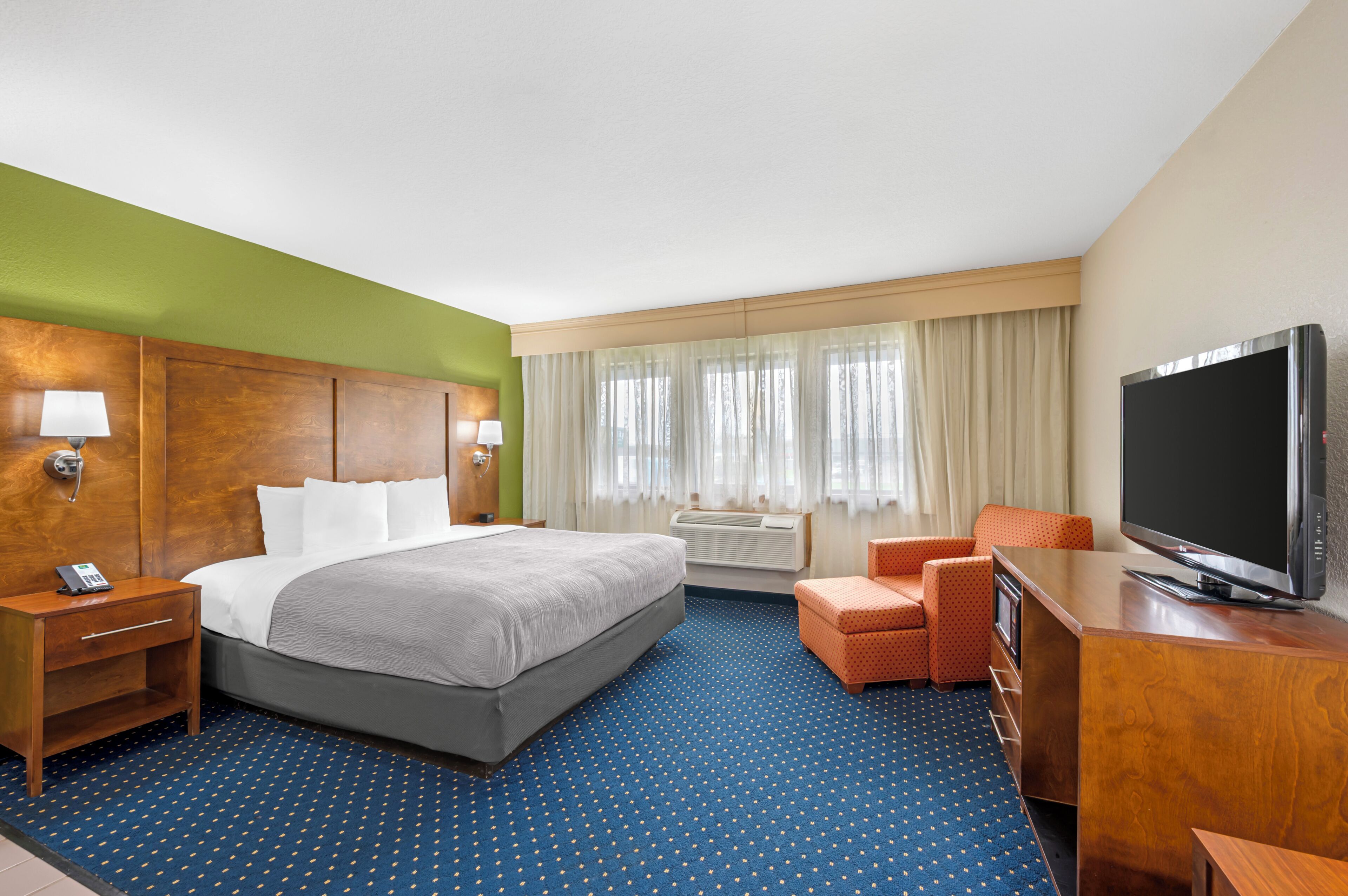 Room, 1 King Bed, Accessible, Non Smoking | 1 bedroom, desk, iron/ironing board, free WiFi