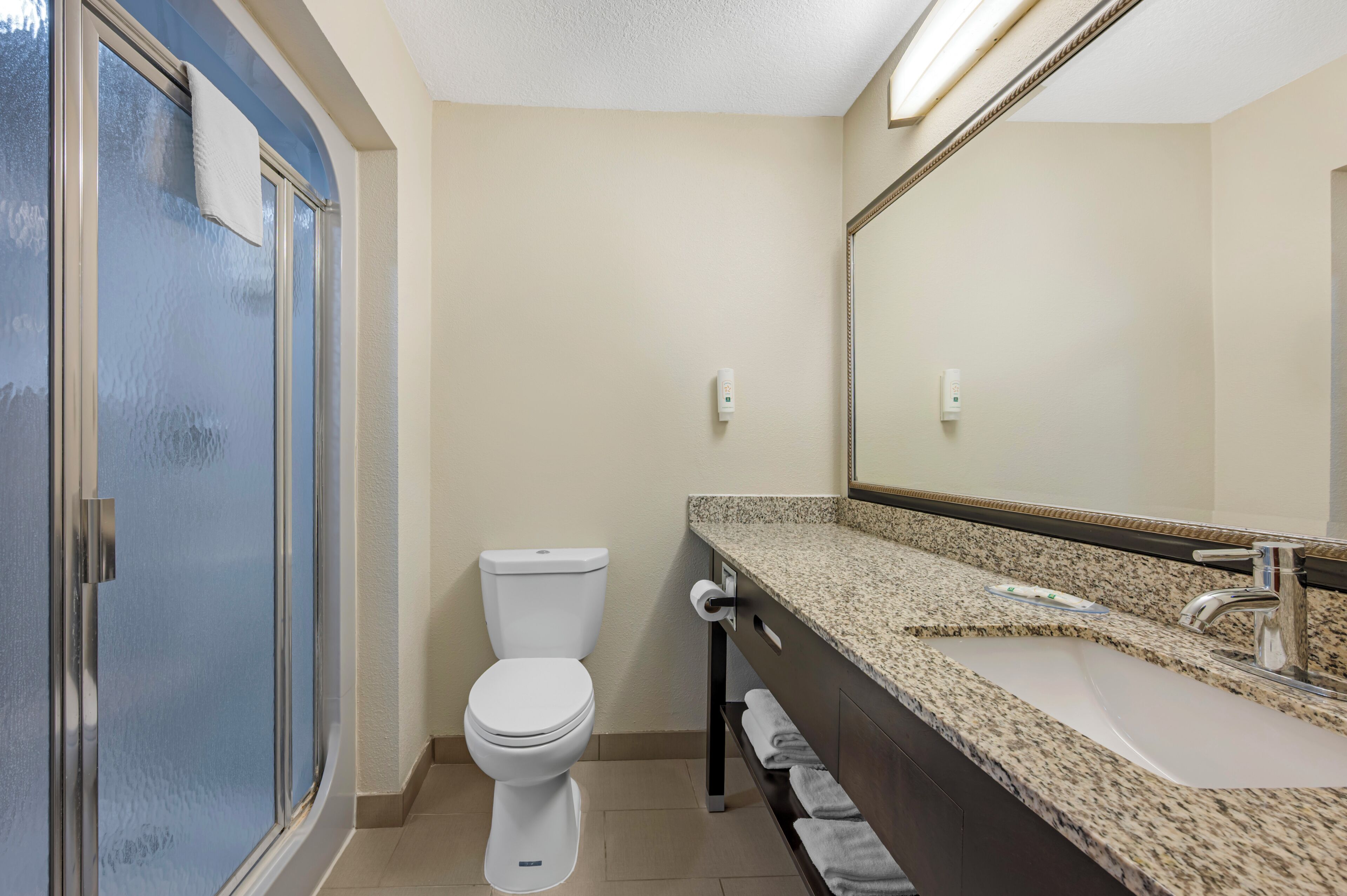Free toiletries, hair dryer, towels
