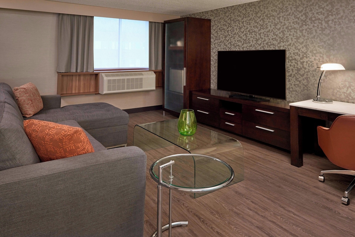 Suite, 1 King Bed with Sofa bed | Living room | Smart TV, Netflix