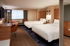 Room, 2 Queen Beds, Non Smoking | 1 bedroom, in-room safe, desk, blackout drapes