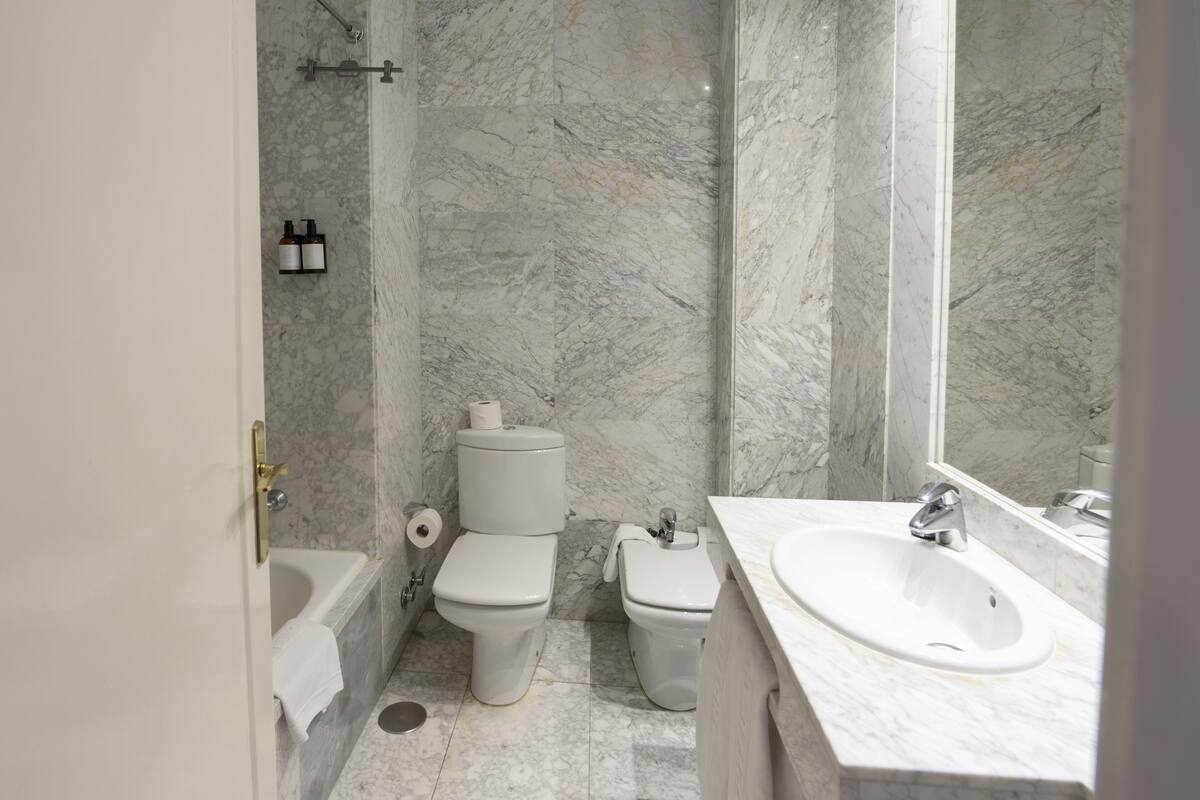 free toiletries, hair dryer, towels, soap