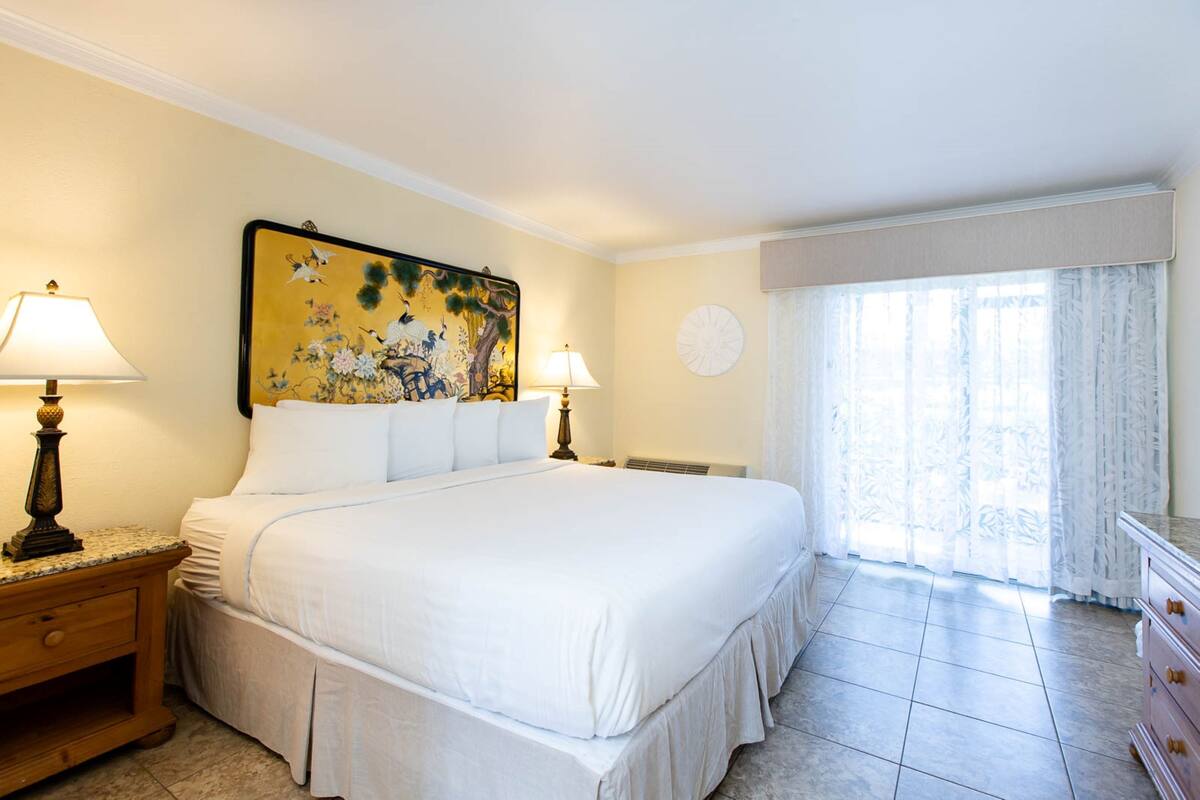 Guest Room, Accessible, 1 King, Garden View | In-room safe, blackout drapes, soundproofing, iron/ironing board