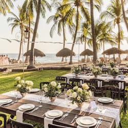 Outdoor wedding area