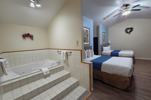 Studio Suite, 2 Queen Beds, Non Smoking | In-room safe, desk, laptop workspace, blackout drapes