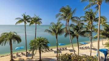 Playa privada, camastros, toallas de playa y buceo
