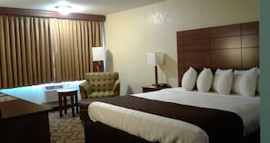 In-room safe, desk, laptop workspace, blackout drapes