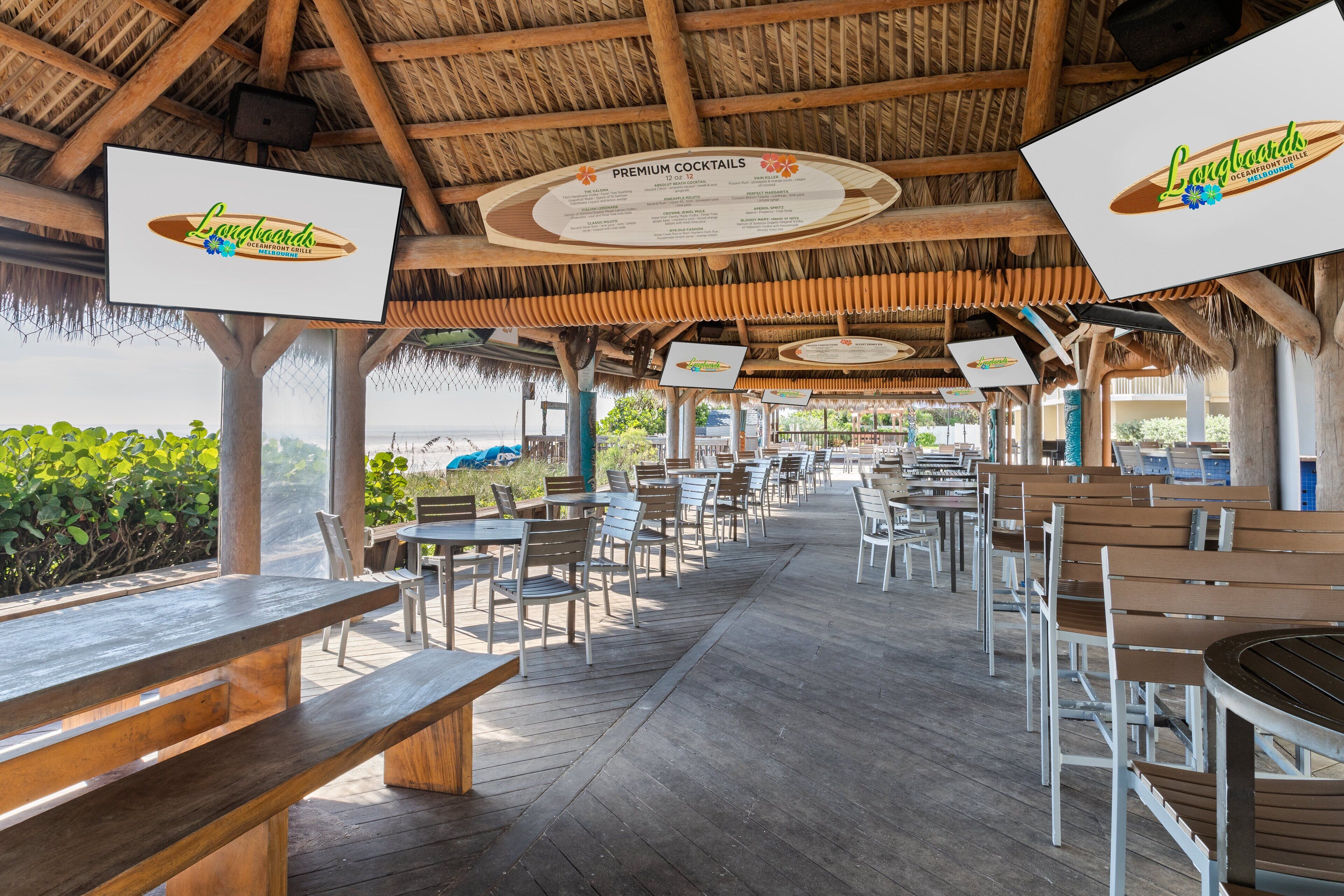 breakfast, lunch, dinner served; beach views