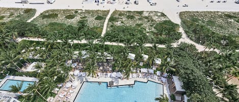 2 outdoor pools, open 9:00 AM to 7:00 PM, cabanas (surcharge)