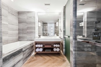 Suite, 1 Bedroom, Non Smoking, Ocean View | Bathroom | Designer toiletries, hair dryer, bathrobes, slippers at W South Beach