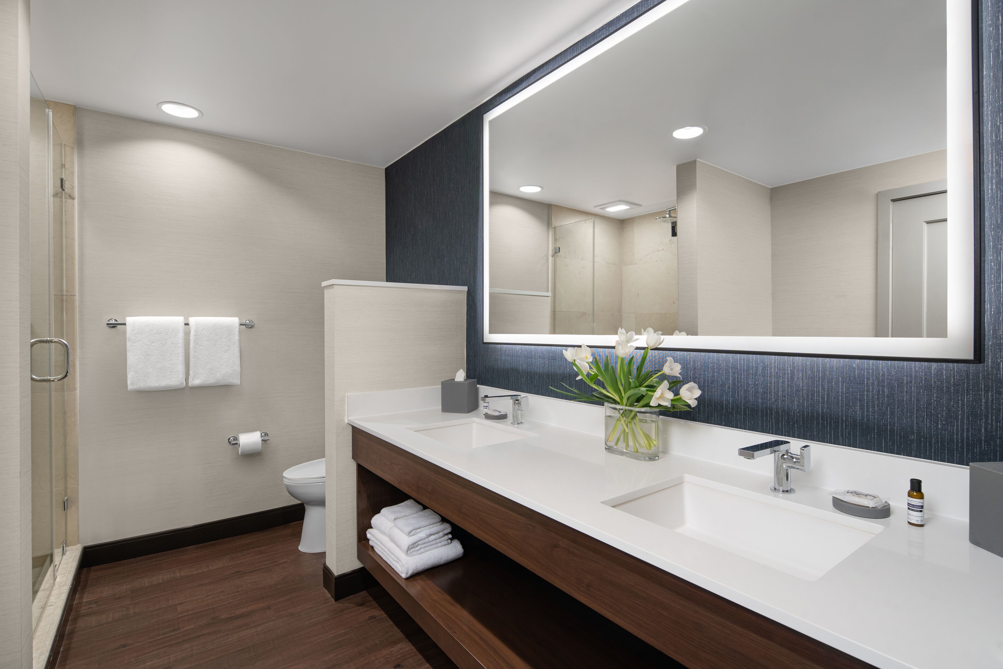 free toiletries, hair dryer, towels, soap