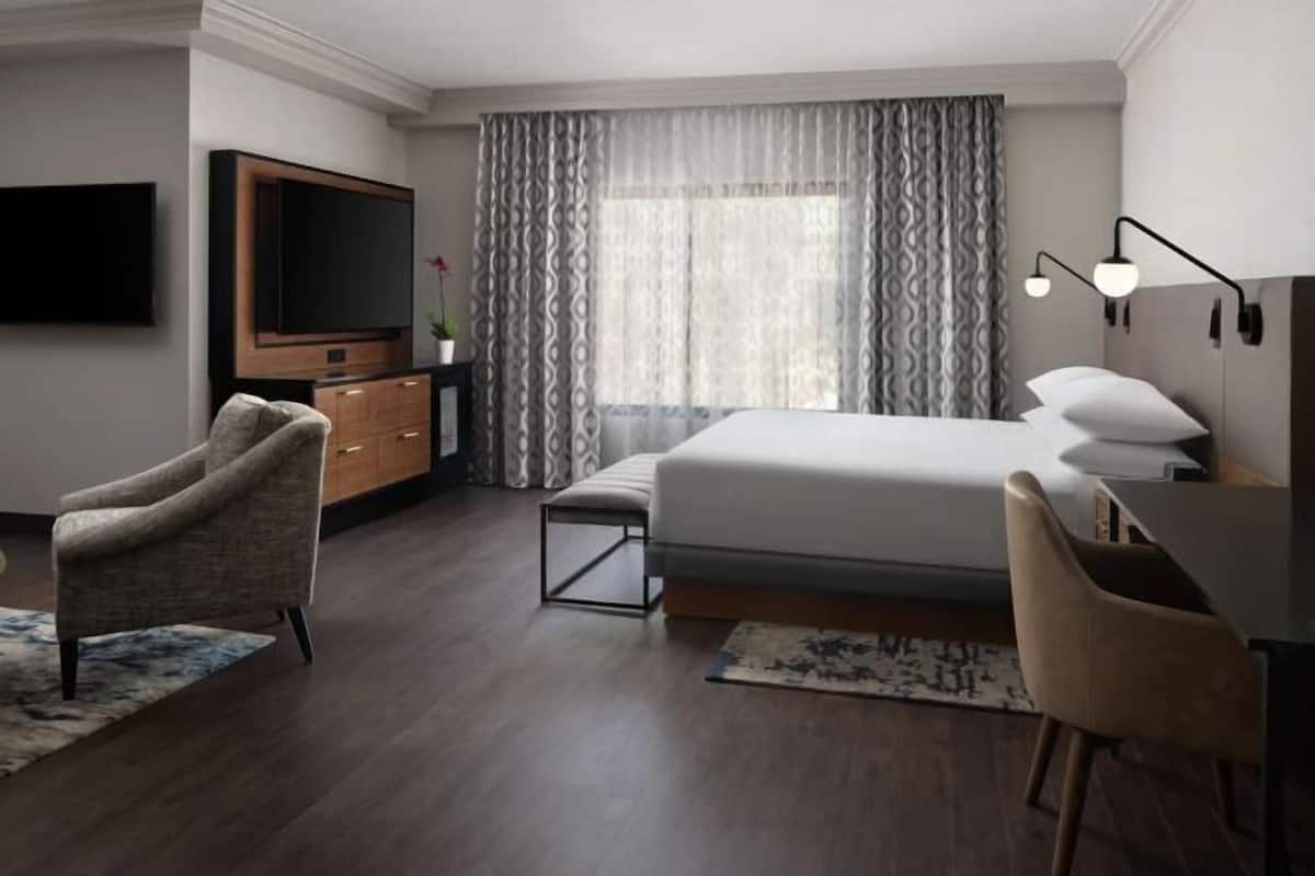 Premium bedding, down duvets, in-room safe, desk