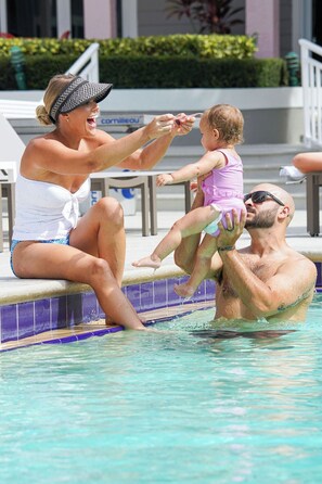 3 outdoor pools, open 7:00 AM to 10:00 PM, pool umbrellas, sun loungers