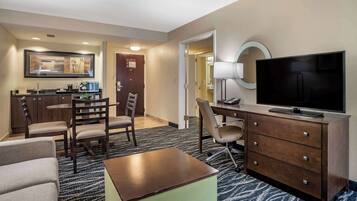 Desk, blackout drapes, iron/ironing board, free WiFi