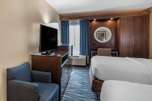 Standard Room, 2 Queen Beds, Non Smoking | 1 bedroom, desk, blackout curtains, iron/ironing board