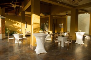 Outdoor banquet area