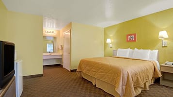 1 bedroom, desk, blackout curtains, iron/ironing board