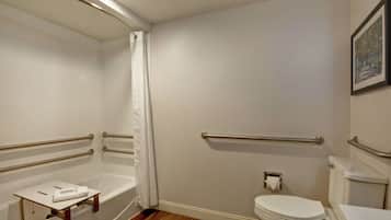 Tina con regadera, tina profunda, amenidades de baño gratuitas