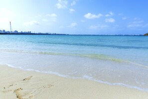 Beach nearby, white sand