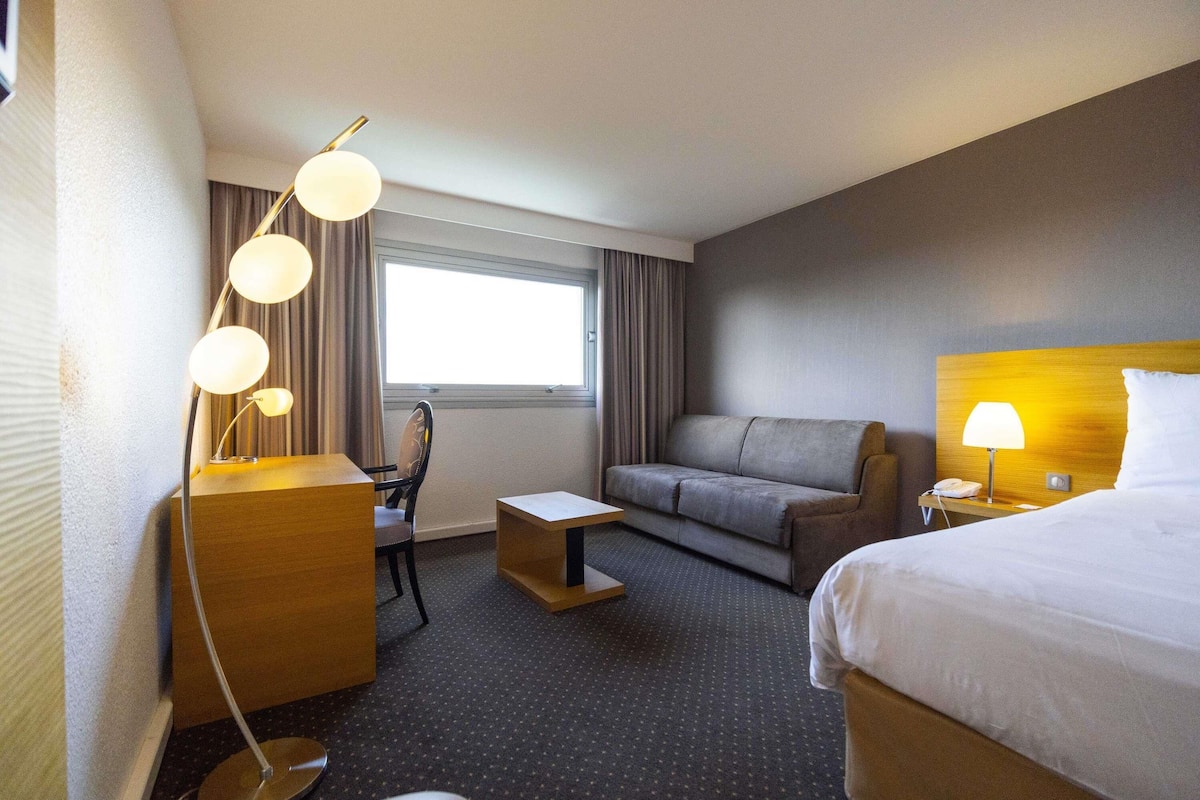 Ropa de cama de alta calidad y minibar