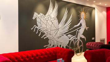 Sittområde i lobbyn