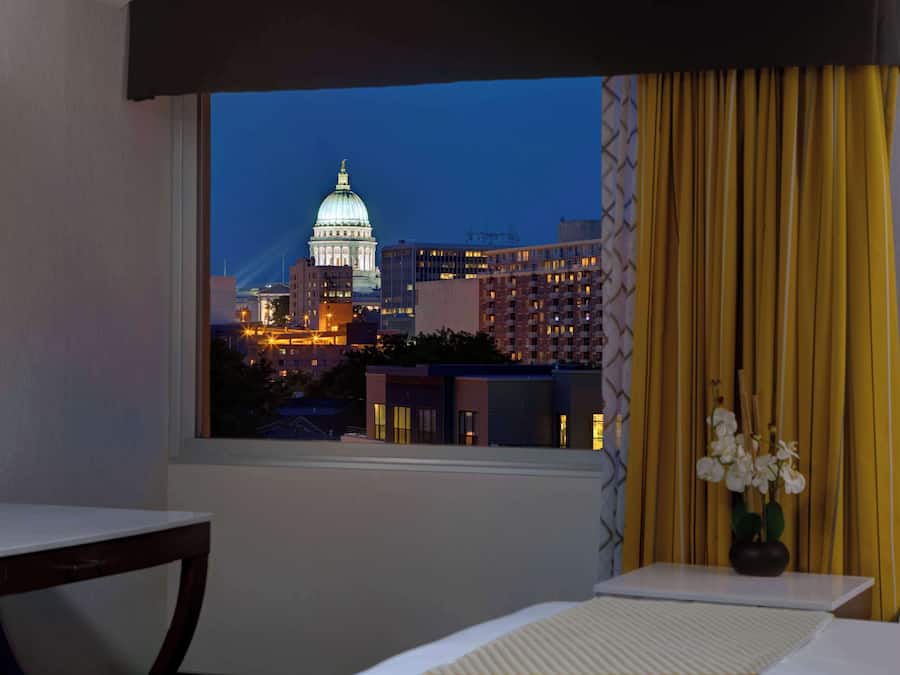 Premium bedding, down duvets, pillow-top beds, in-room safe