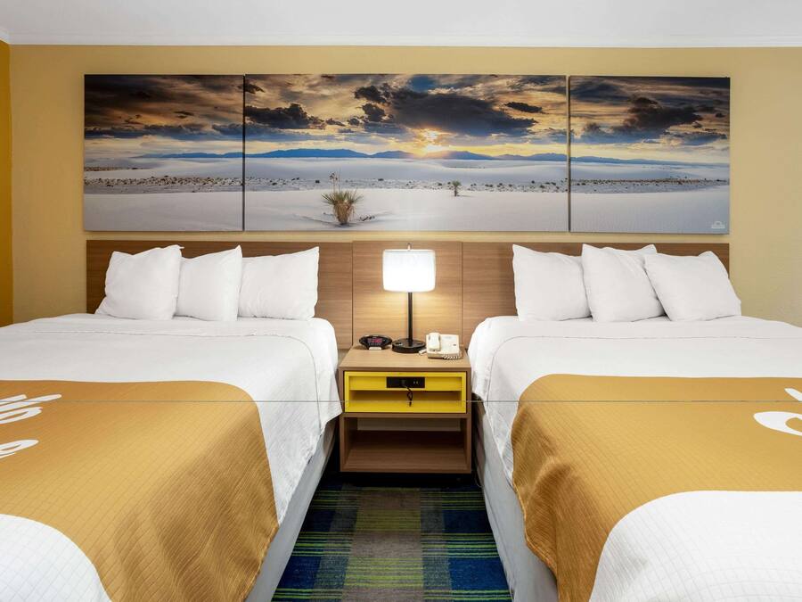 Room, 2 Queen Beds, Non Smoking | Desk, soundproofing, iron/ironing board, free WiFi