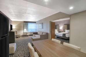 Suite, 2 Queen Beds, Non Smoking (Various Views) | Desk, laptop workspace, blackout drapes, iron/ironing board