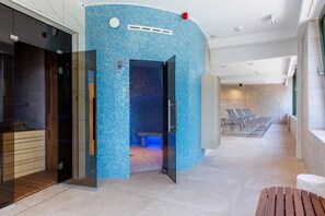 Sauna, hot springs/mineral springs, body treatments, hydrotherapy
