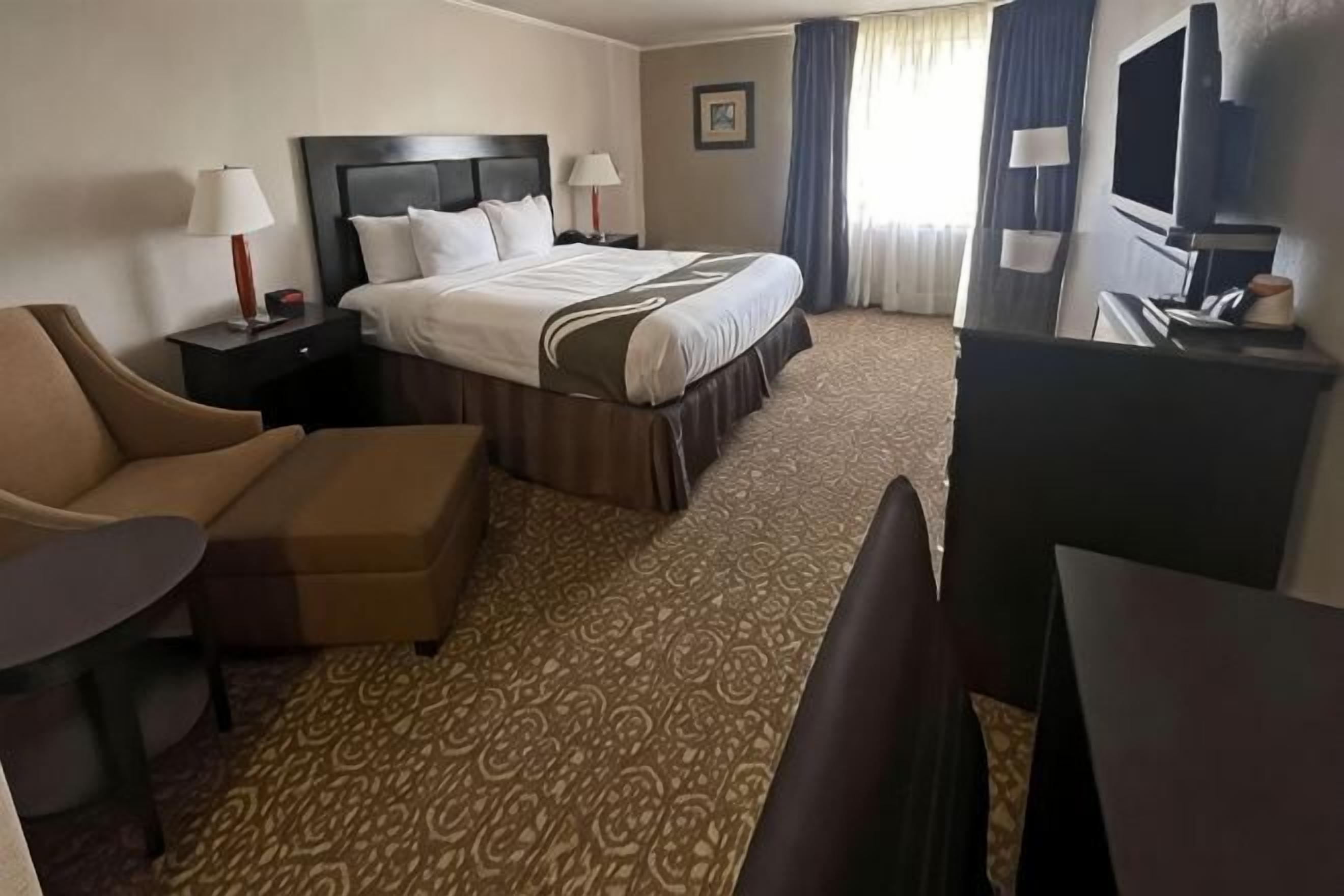 Premium bedding, pillowtop beds, blackout drapes, iron/ironing board