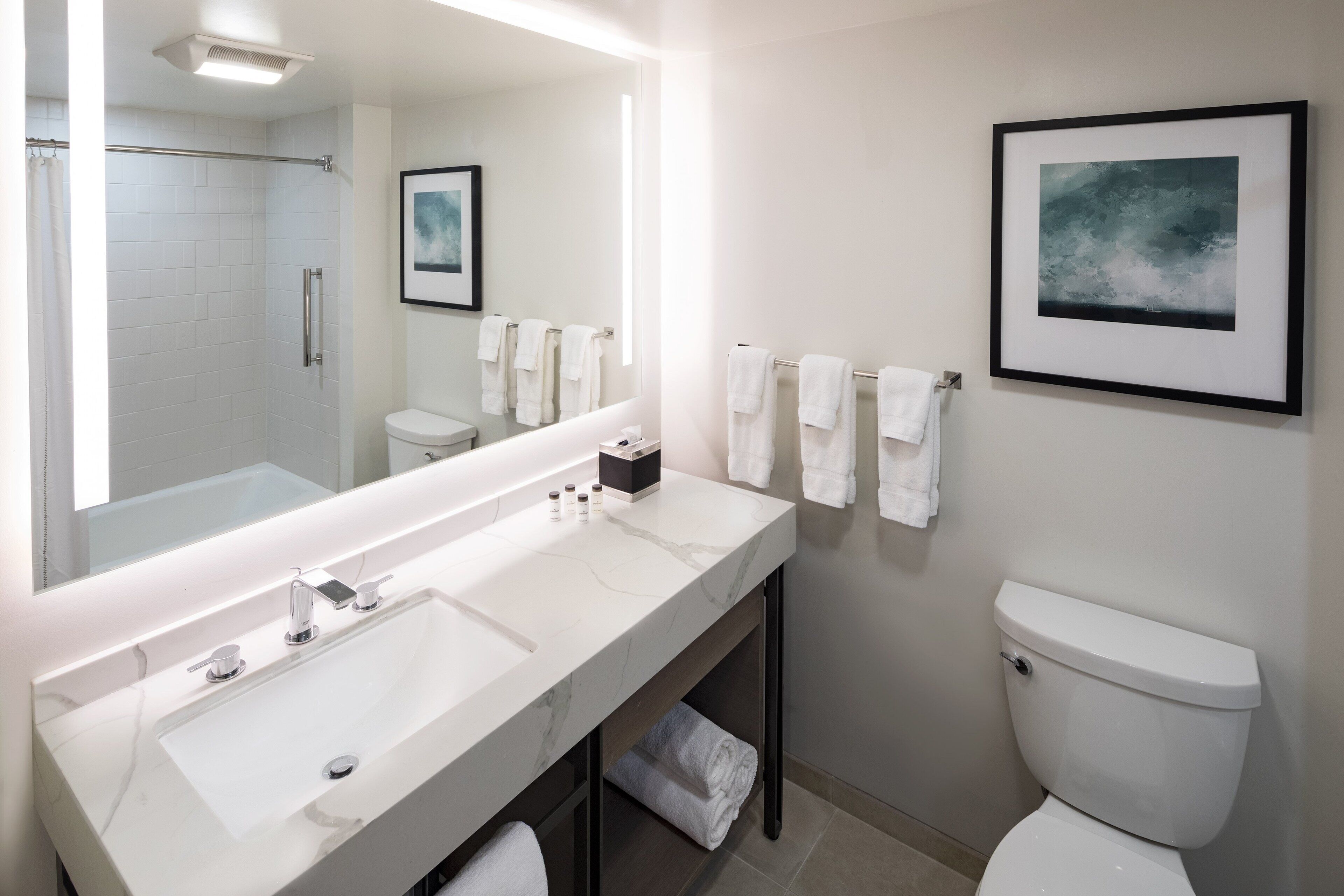 free toiletries, hair dryer, towels, soap