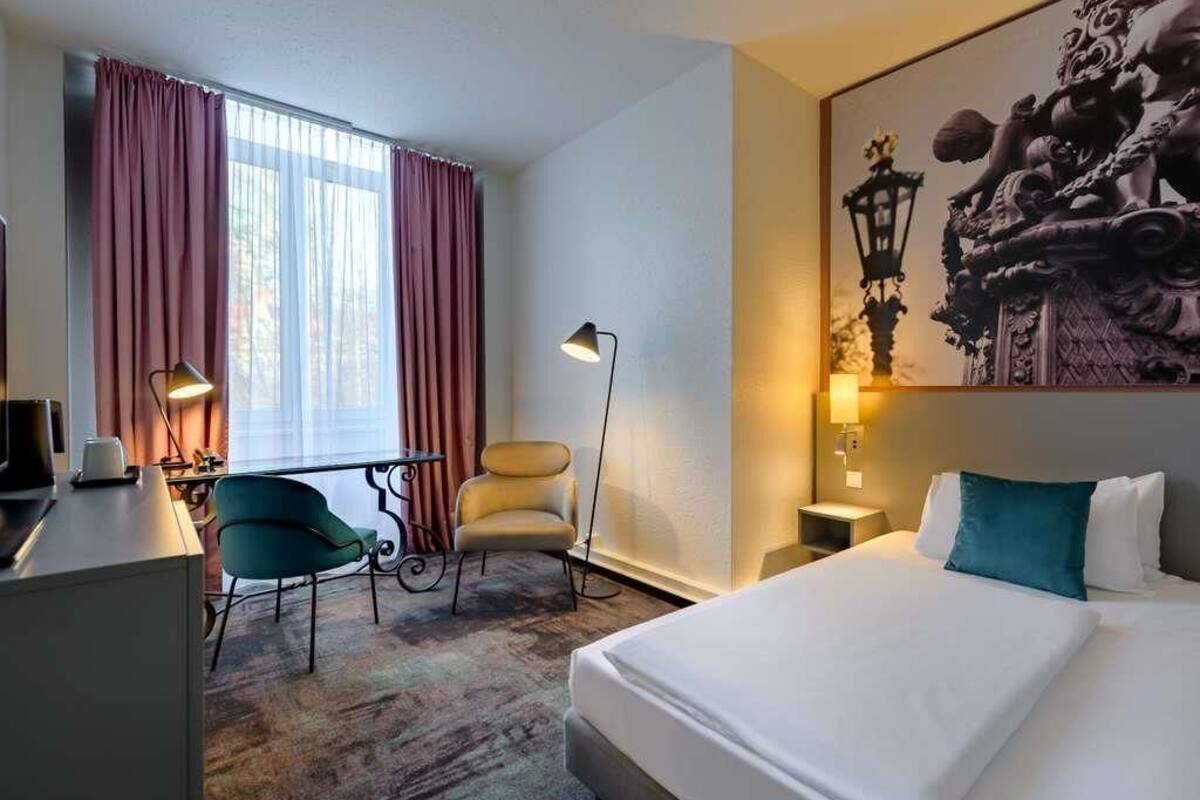Quarto standard, 1 cama de solteiro grande | 1 quarto, roupas de cama premium, cofres nos quartos, escrivaninha